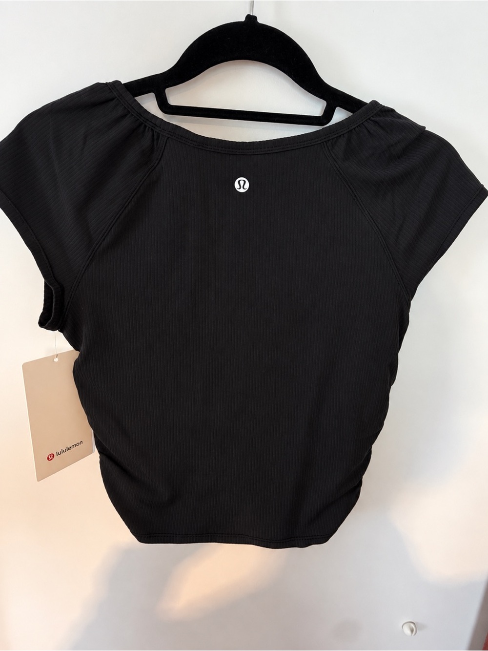 Lululemon All It Takes Gathered Scoopneck T Black Size 6 NWT